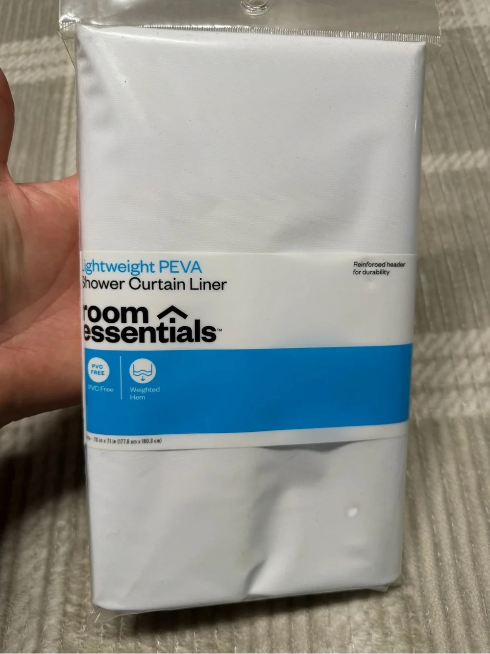 Room Essentials White PEVA Shower Curtain Liner - Lightweight